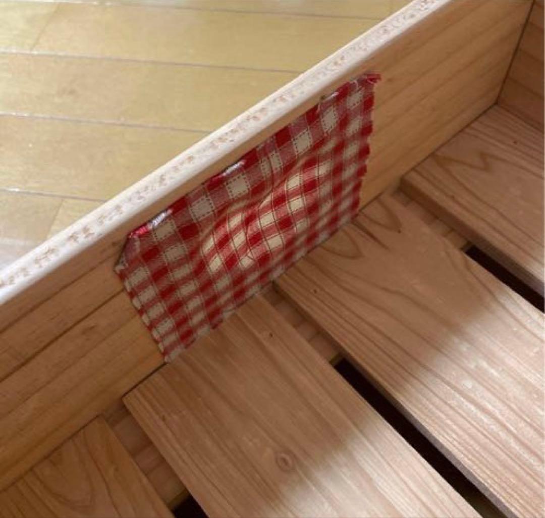 ベット下収納 ② 押入れ収納　衣装収納　アメリカンカントリー　ハート　パイン材