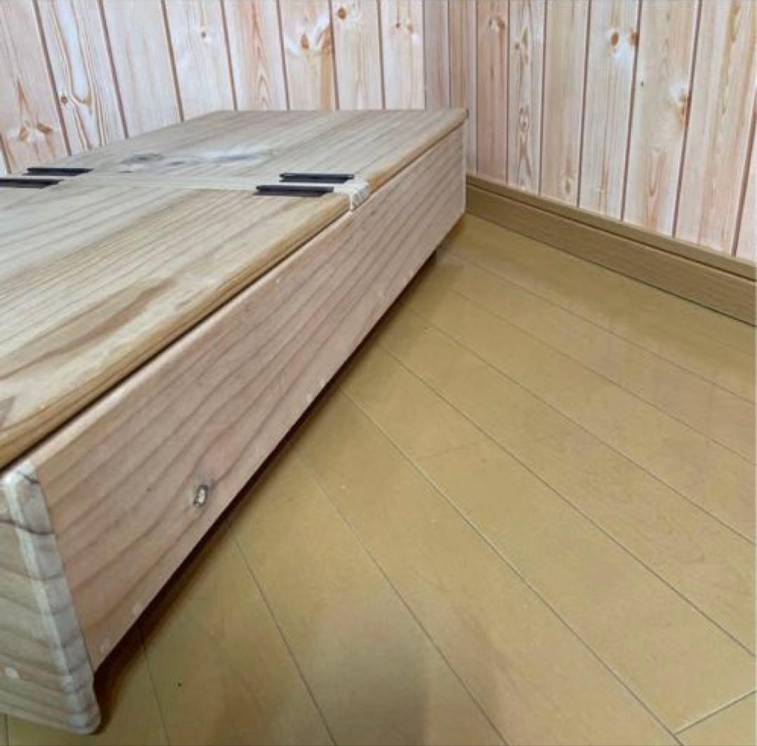 ベット下収納 ② 押入れ収納　衣装収納　アメリカンカントリー　ハート　パイン材