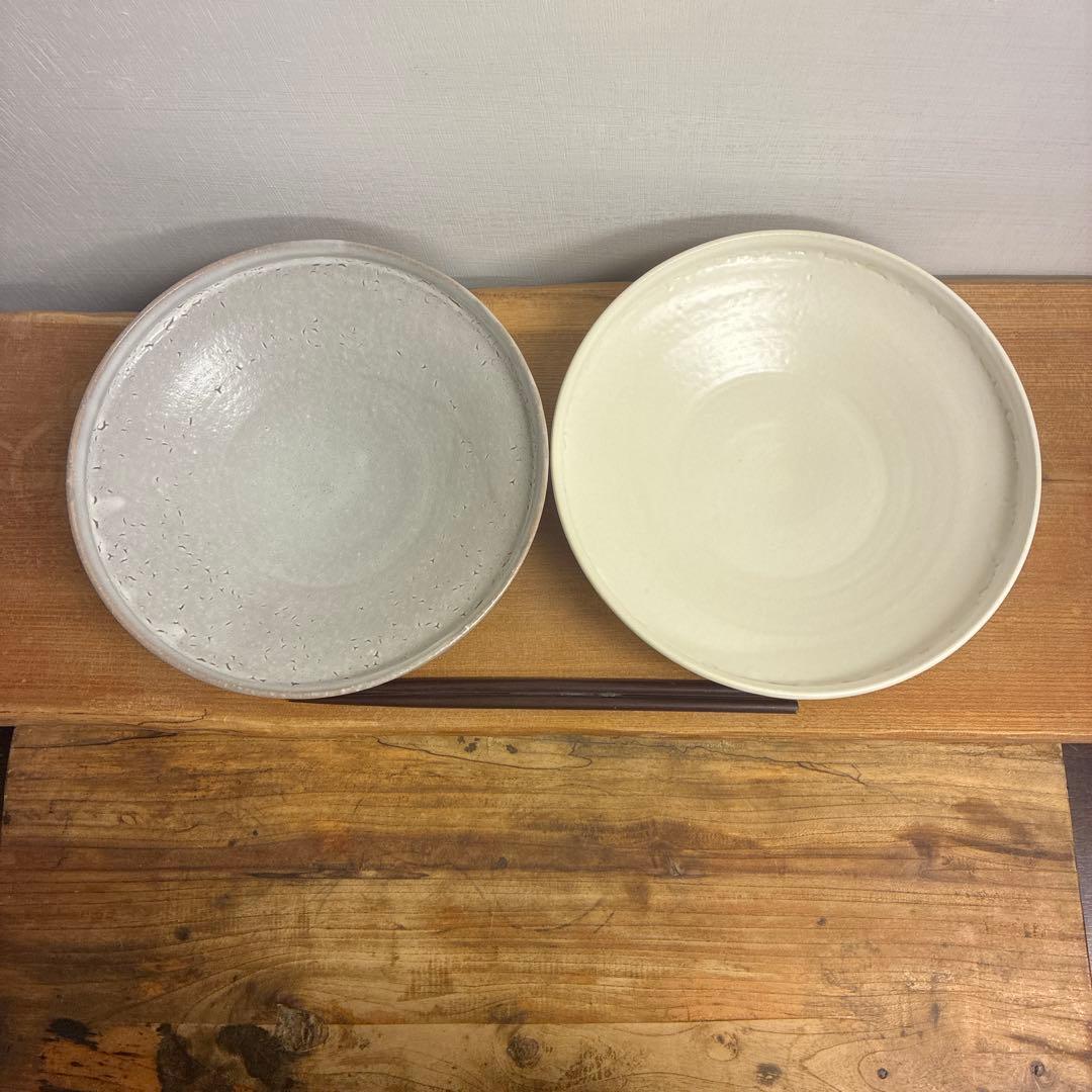 tenten　新品　陶器　陶芸作家　浅鉢2個　257