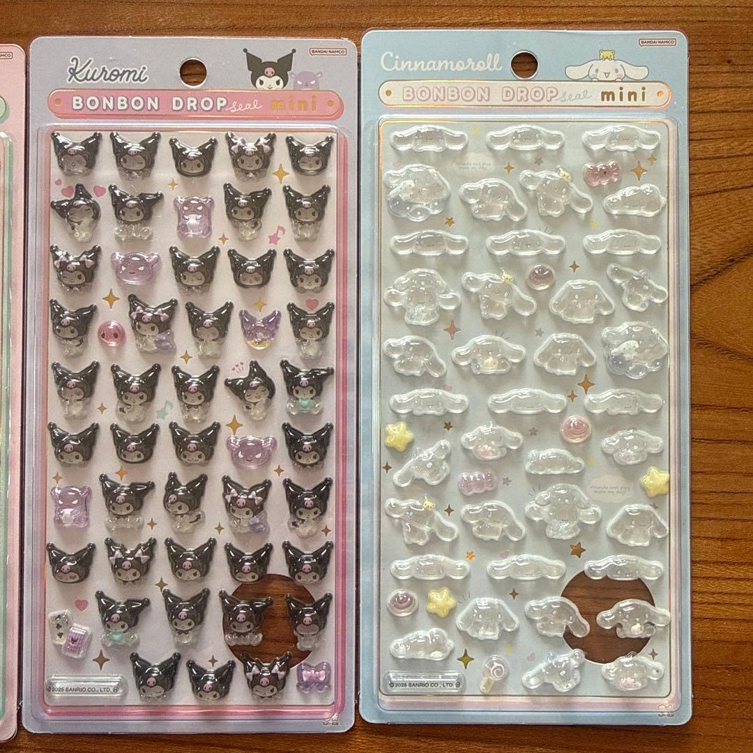 ボンボンドロップシールミニ　ぷくっとシール　サンリオ