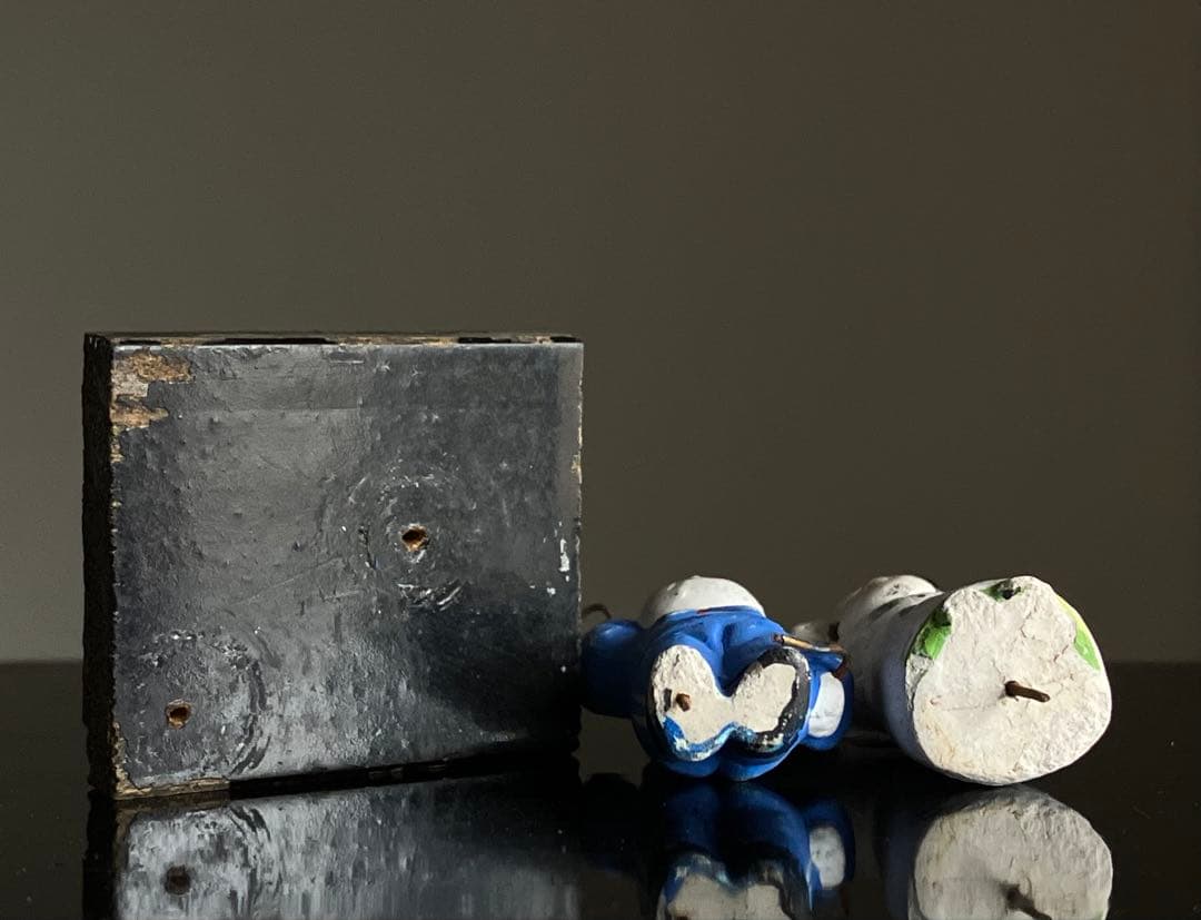 【戦中人形 水兵と看護婦 豆人形 約4㎝ 戦時資料】歴史資料郷土玩具海軍赤十字