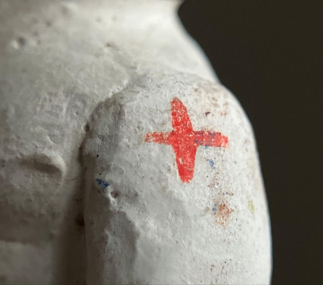 【戦中人形 水兵と看護婦 豆人形 約4㎝ 戦時資料】歴史資料郷土玩具海軍赤十字