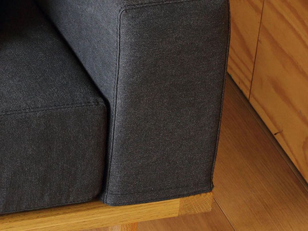 【幅100㎝】ソフィア ダイニングソファ M ユニット式 カバー洗濯可 ブラック