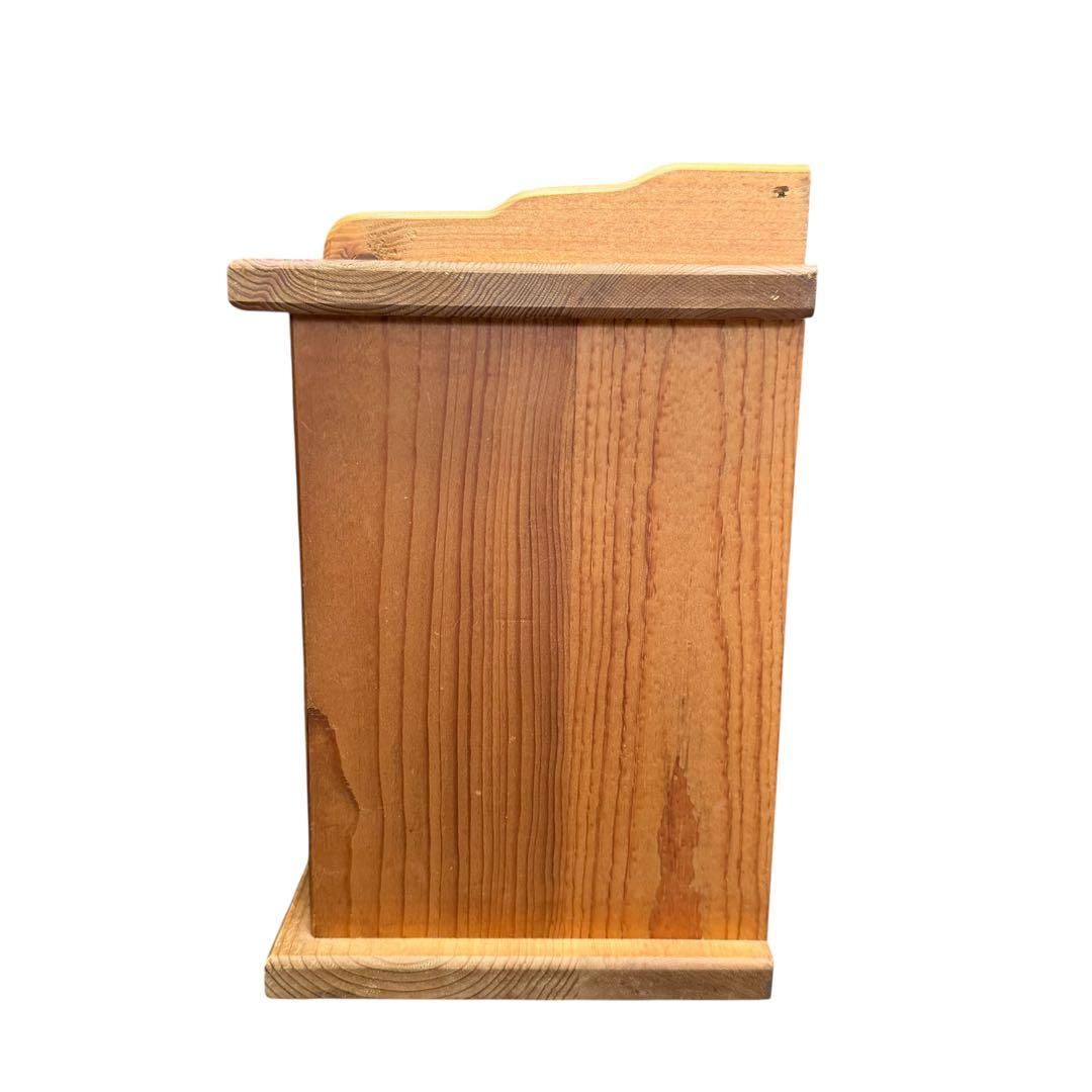 【希少】カントリー家具 木製ラック ハート扉 収納棚