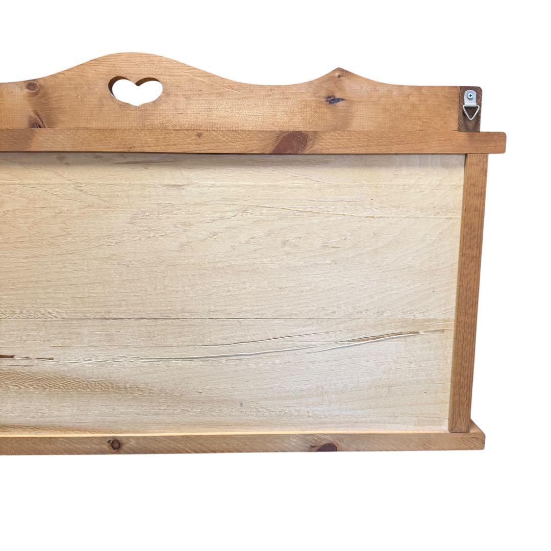 【希少】カントリー家具 木製ラック ハート扉 収納棚
