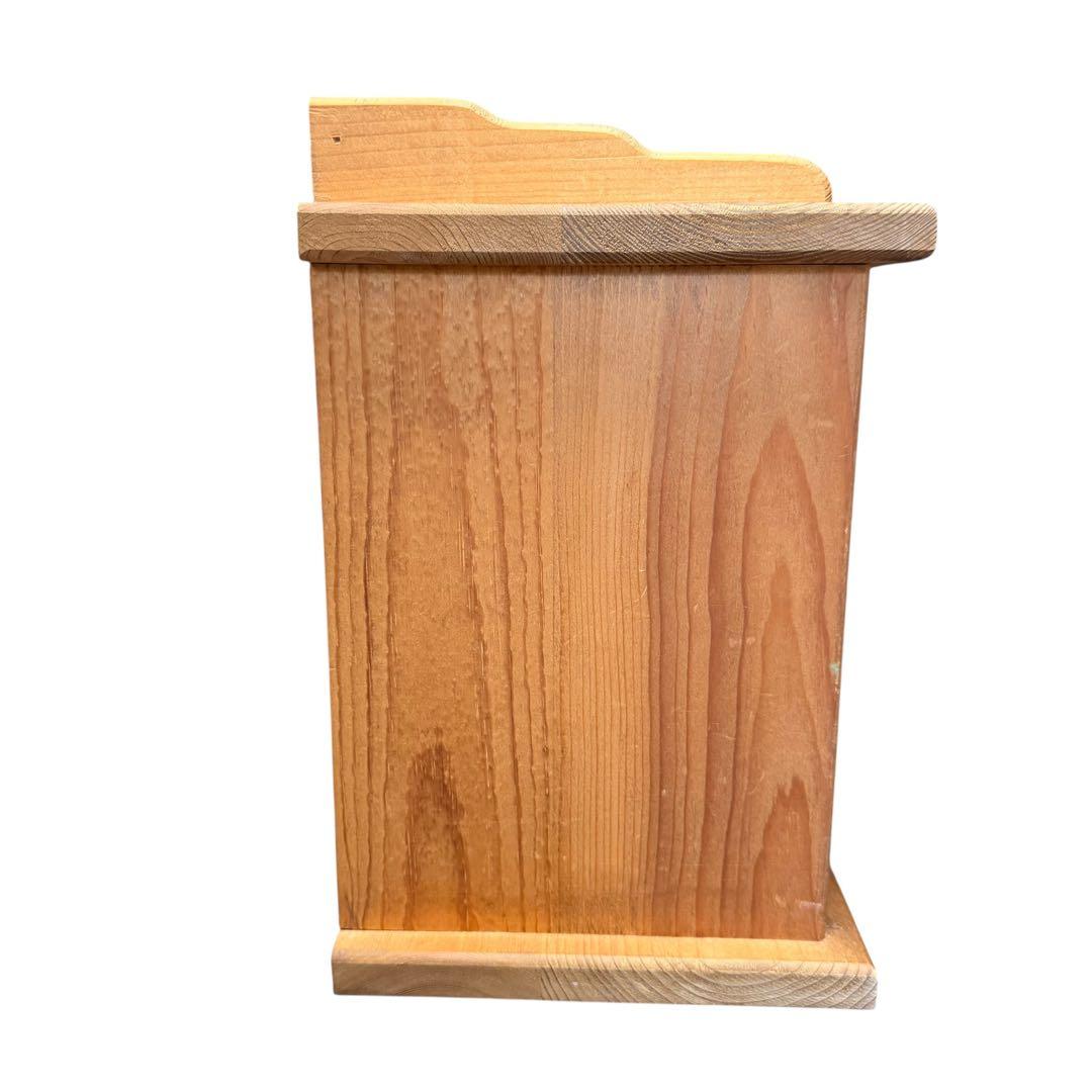 【希少】カントリー家具 木製ラック ハート扉 収納棚