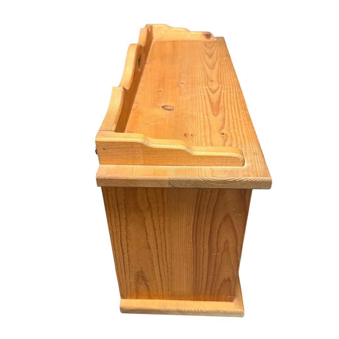 【希少】カントリー家具 木製ラック ハート扉 収納棚