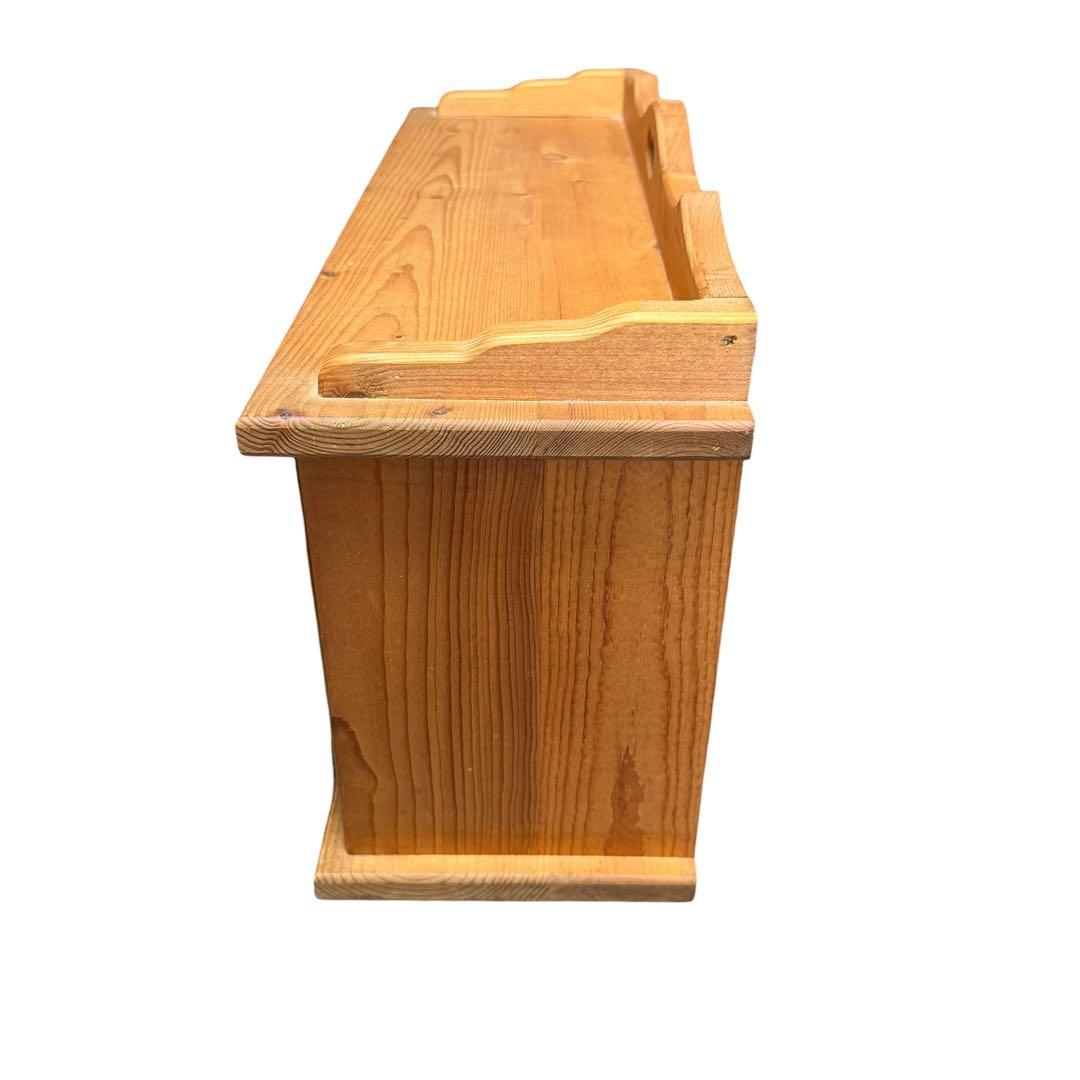 【希少】カントリー家具 木製ラック ハート扉 収納棚