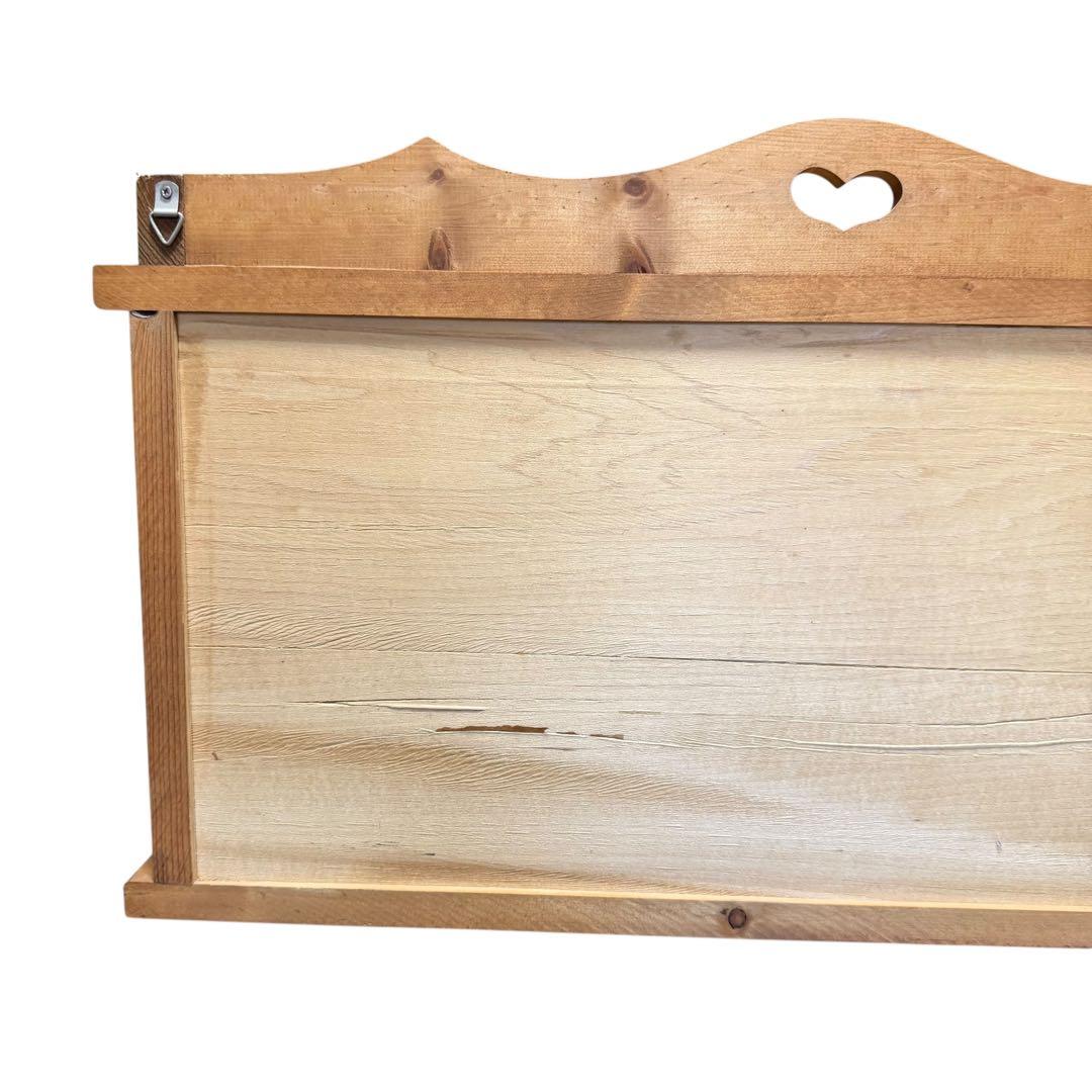 【希少】カントリー家具 木製ラック ハート扉 収納棚