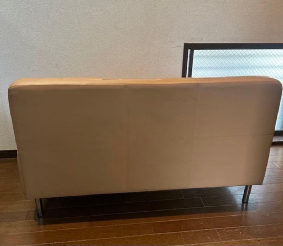ソファ　無印良品　2人掛け　ライトブラウン
