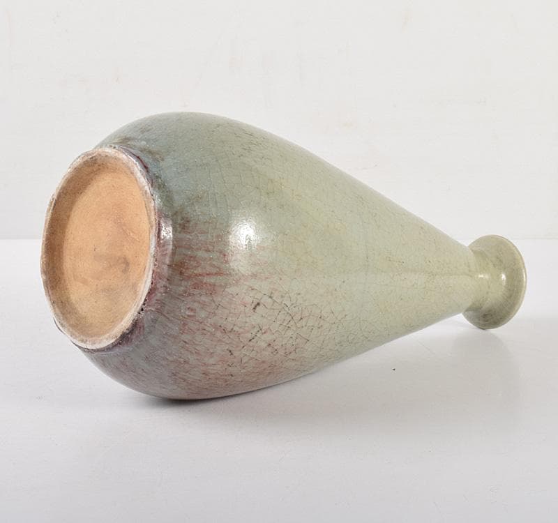 中国　明代　緑釉　嶺果緑瓶　花瓶　C　Ｒ5090