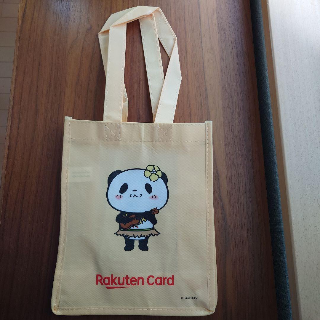ハワイ限定　楽天カード　日焼けパンダマスコットとステッカーとトートバッグセット