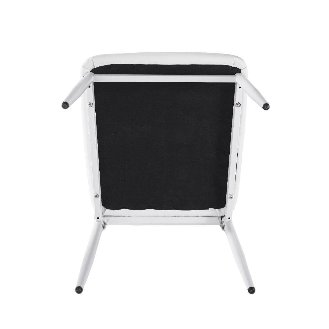 【ホワイト 4脚 セット】ダイニングチェア 椅子 モダン シンプル 組立簡単