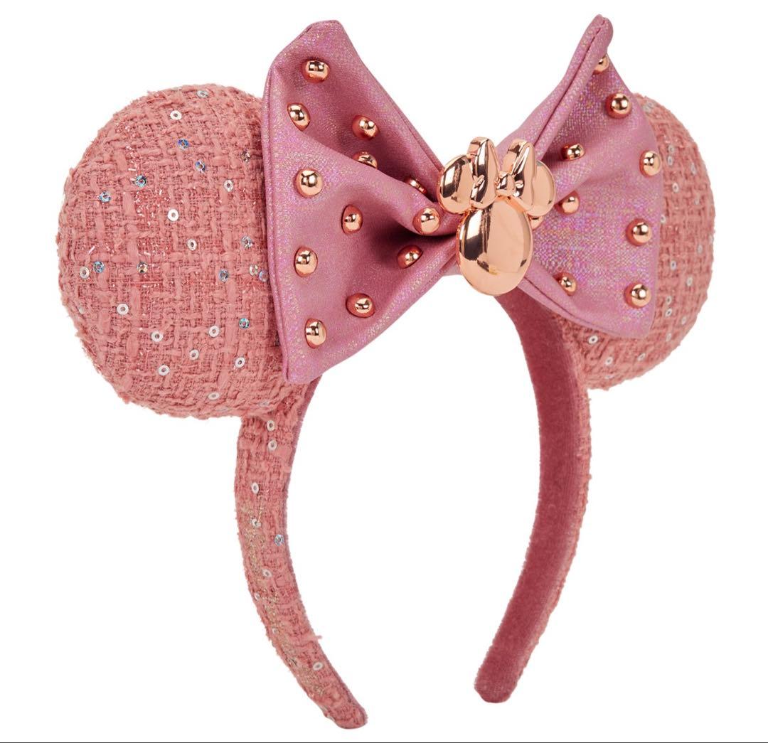Disney×Loungefly ミニーマウス　グリッターツイードカチューシャ