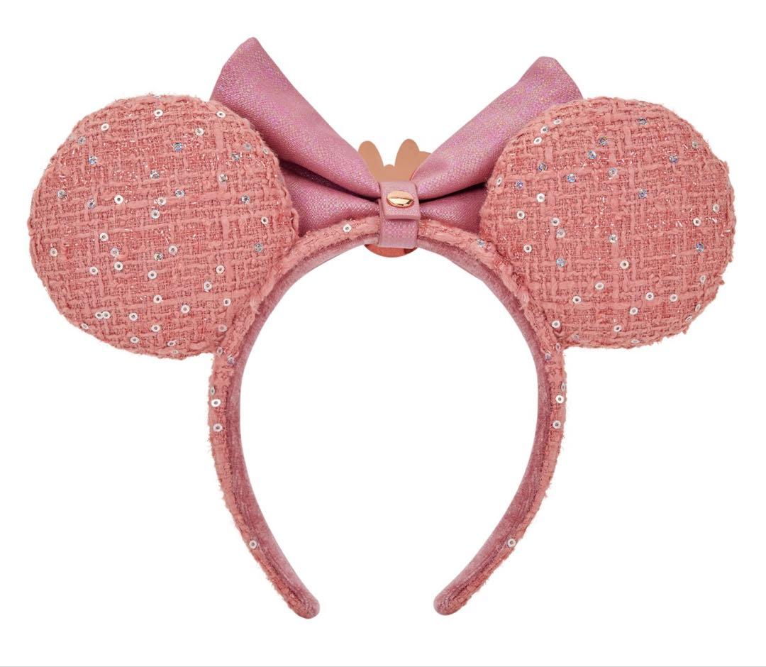 Disney×Loungefly ミニーマウス　グリッターツイードカチューシャ