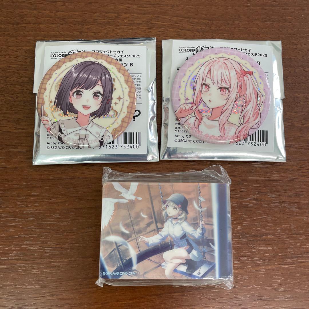 ❶プロセカ ぱしゃこれ ウエハースカードメモステ 缶バッジ まとめ売り