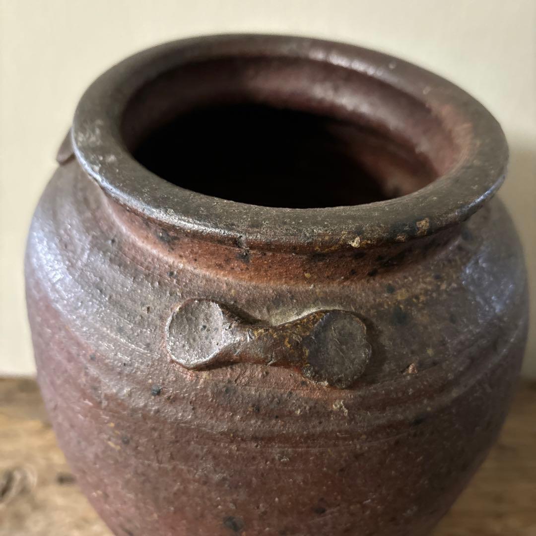古備前種壺　三耳壺　室町時代〜　骨董　アンティーク　検:秦秀雄　白洲正子 李朝