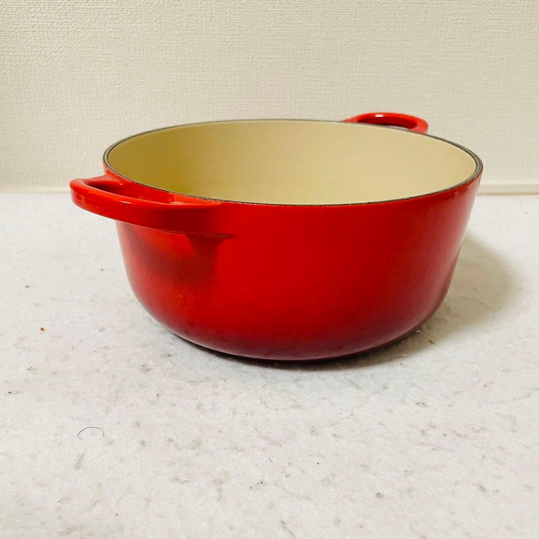 LE CREUSET ココットロンド シグニチャー 20㎝ 定番 綺麗 レア 赤