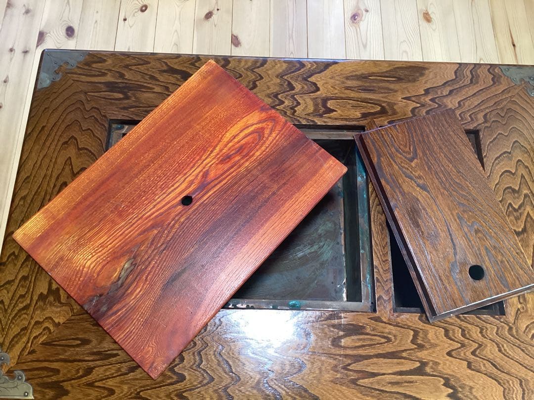 アンティーク　座卓　囲炉火鉢　関西火鉢　古民家家具