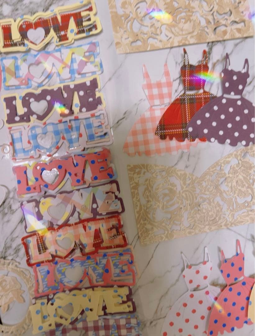 おすそ分けファイルコラージュ素材【Blue】ダイカット付