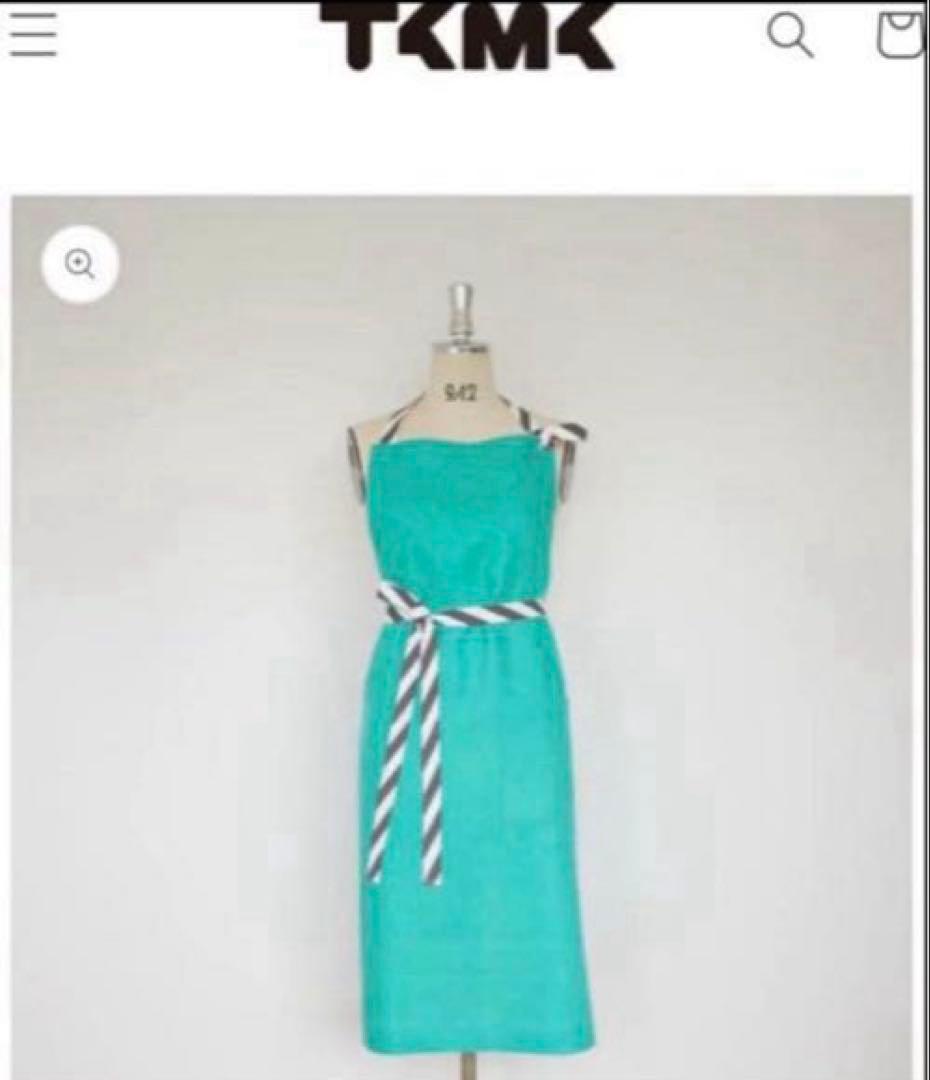 新品　タキマキ エプロン TAKIMAKI滝沢眞紀子リネンエプロンミントグリーン