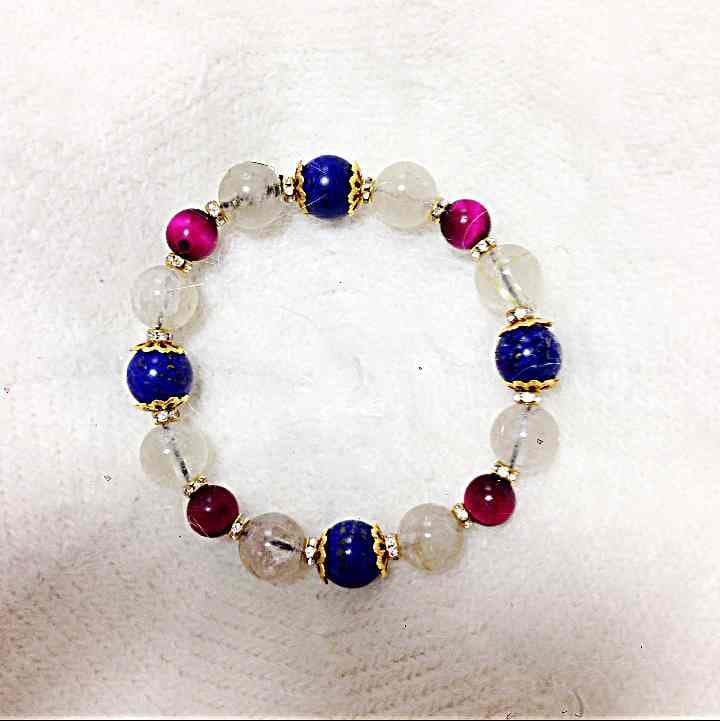 ラピス×金ルチル×Pタイガーアイのブレス