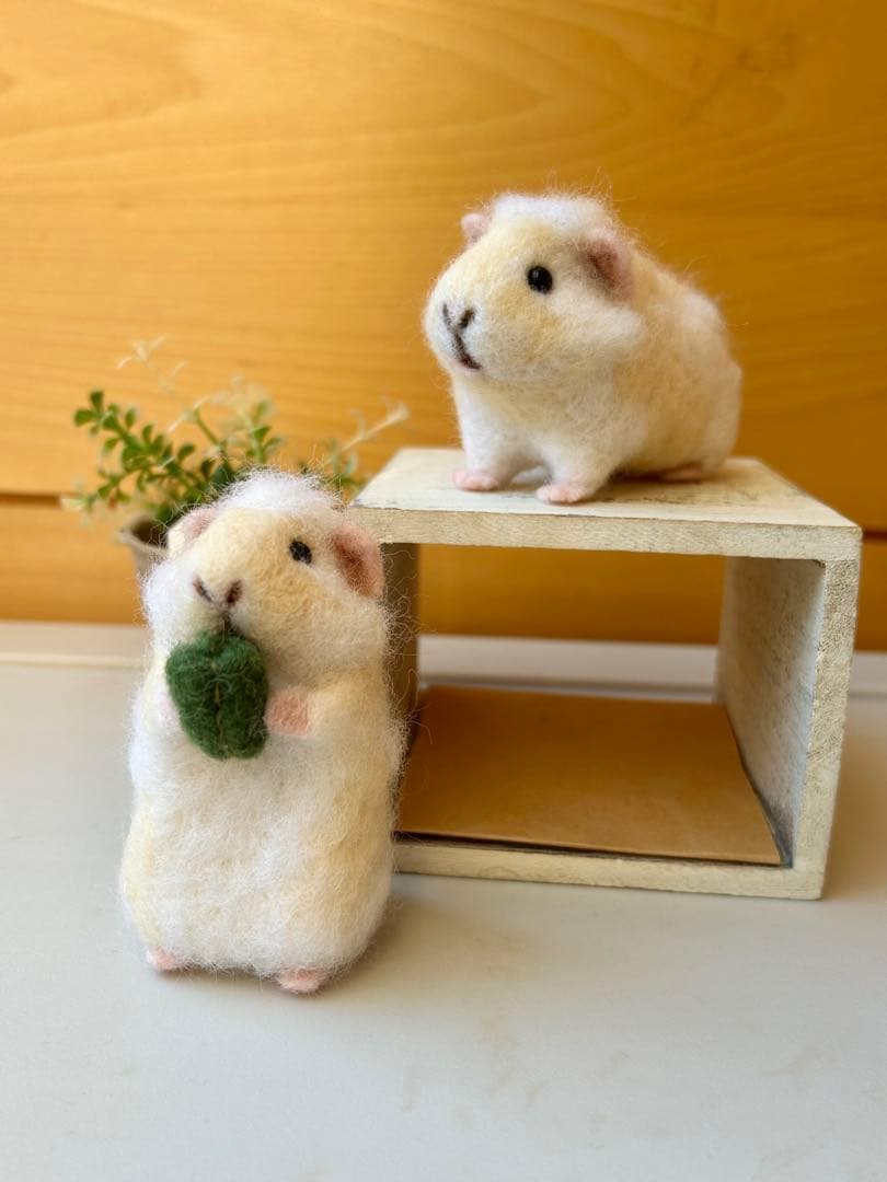 i am you♪モルモットちゃん2ポーズ 羊毛フェルト ハンドメイド