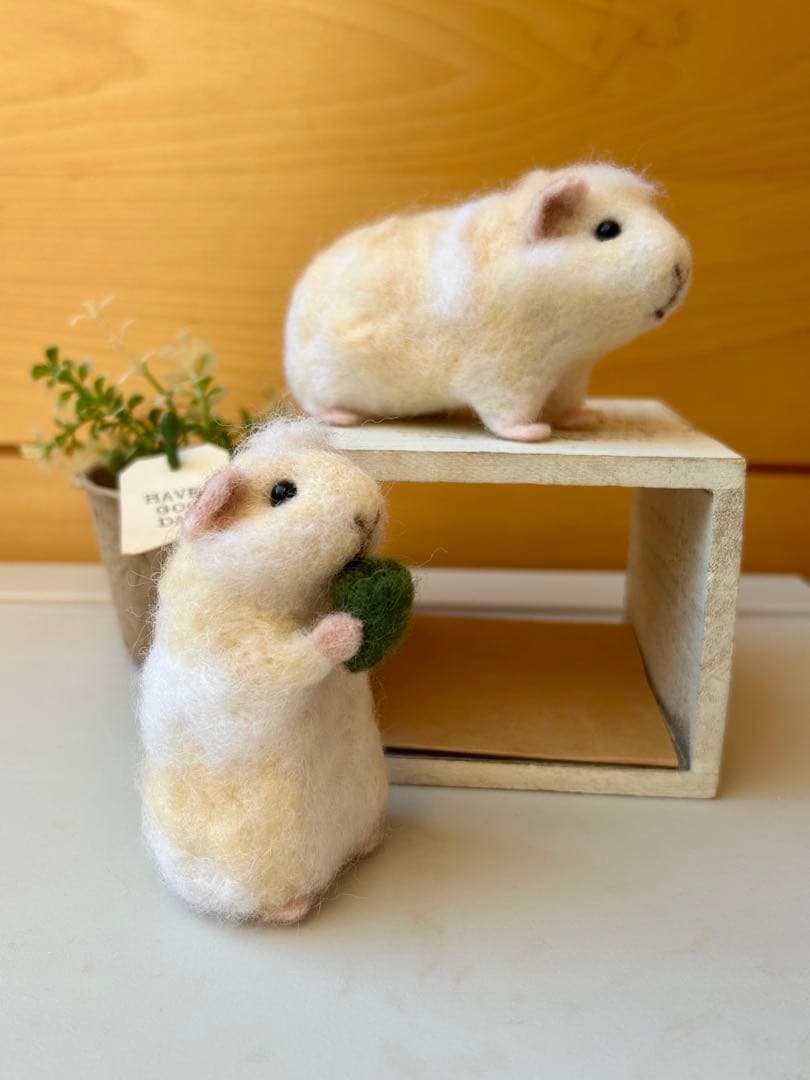 i am you♪モルモットちゃん2ポーズ 羊毛フェルト ハンドメイド