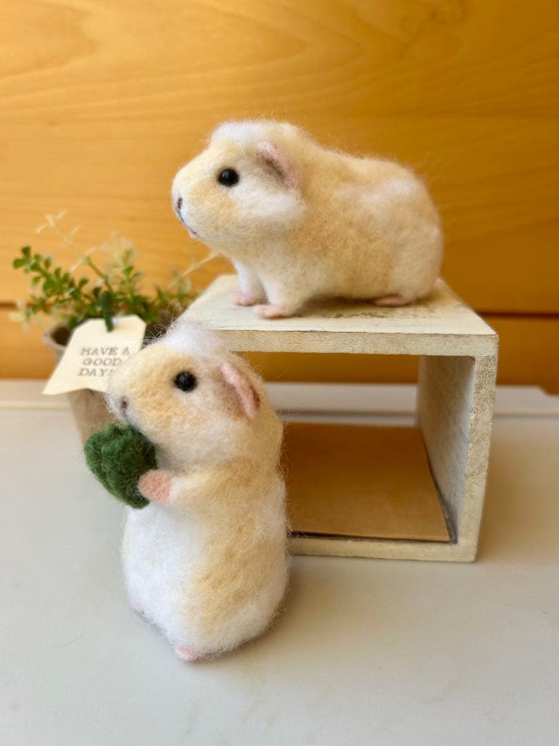 i am you♪モルモットちゃん2ポーズ 羊毛フェルト ハンドメイド