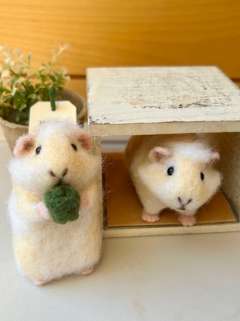 i am you♪モルモットちゃん2ポーズ 羊毛フェルト ハンドメイド