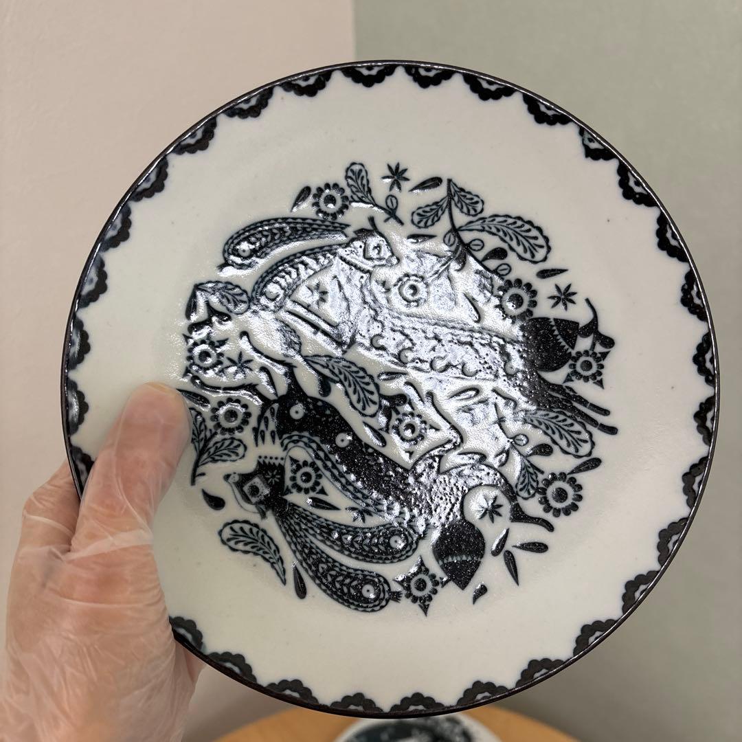 r*9様 スコープscope 六寸皿 印判鳥獣五画 5枚組