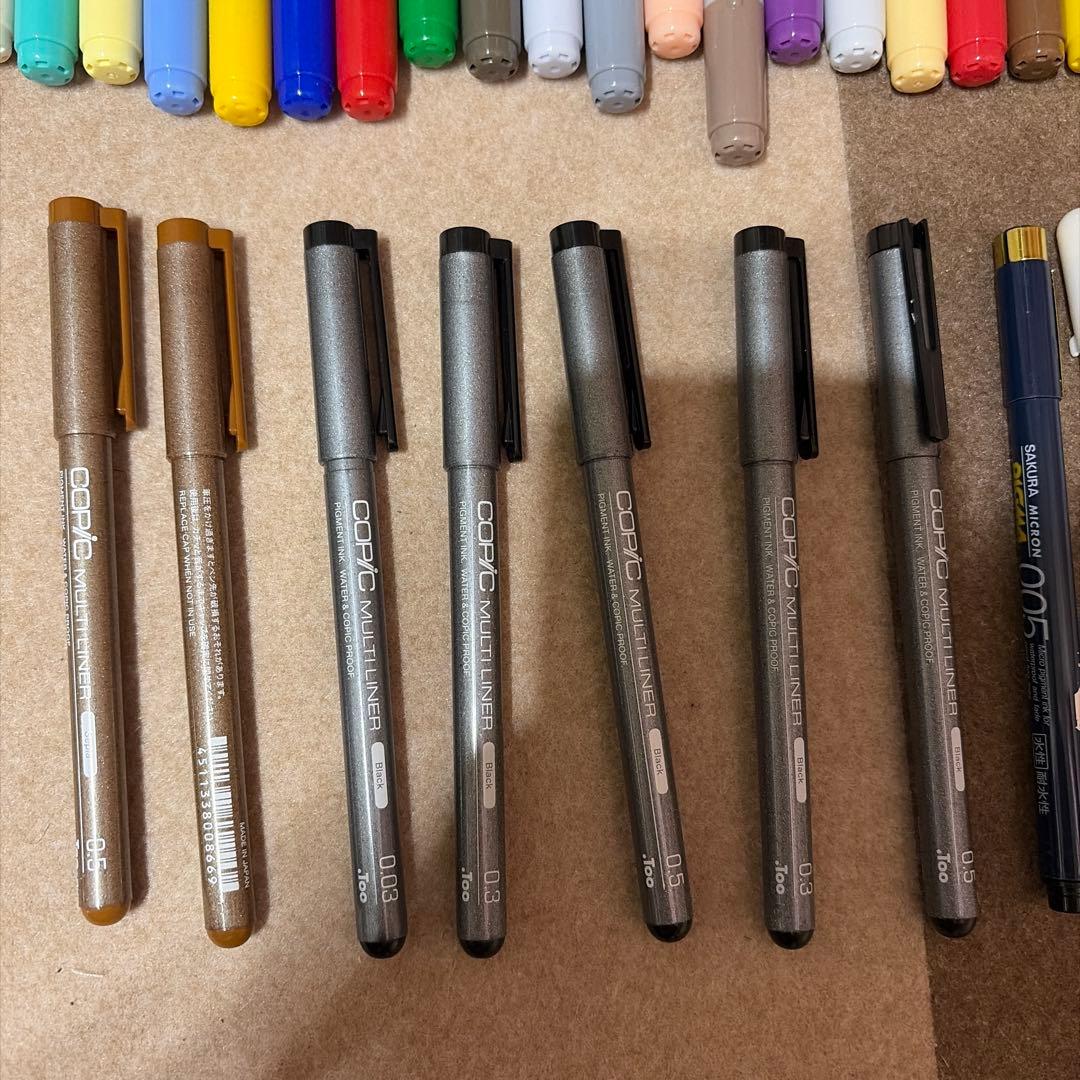 Copicマーカーとマルチライナーセット