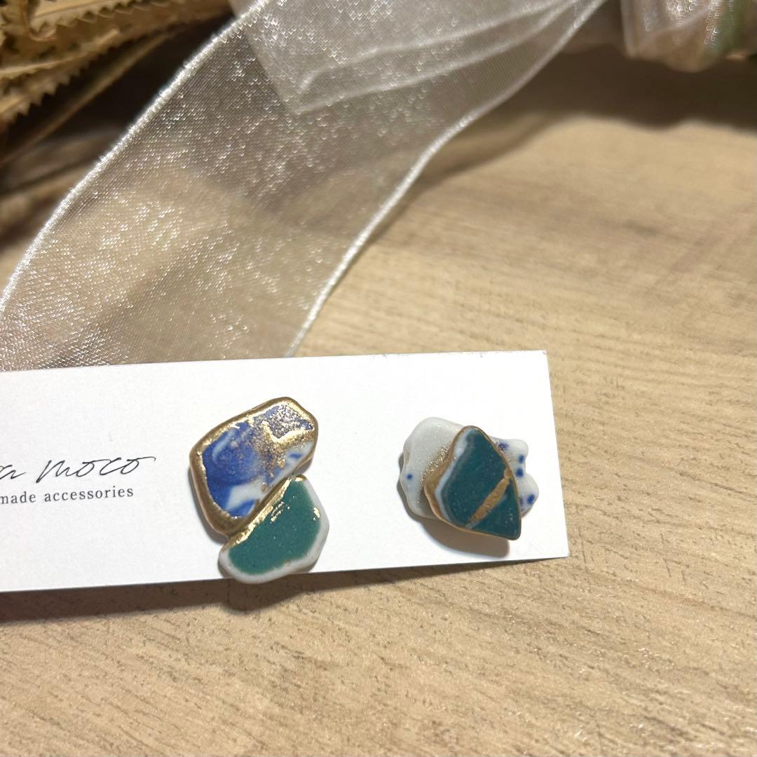 ハンドメイド金継ぎピアス⑦