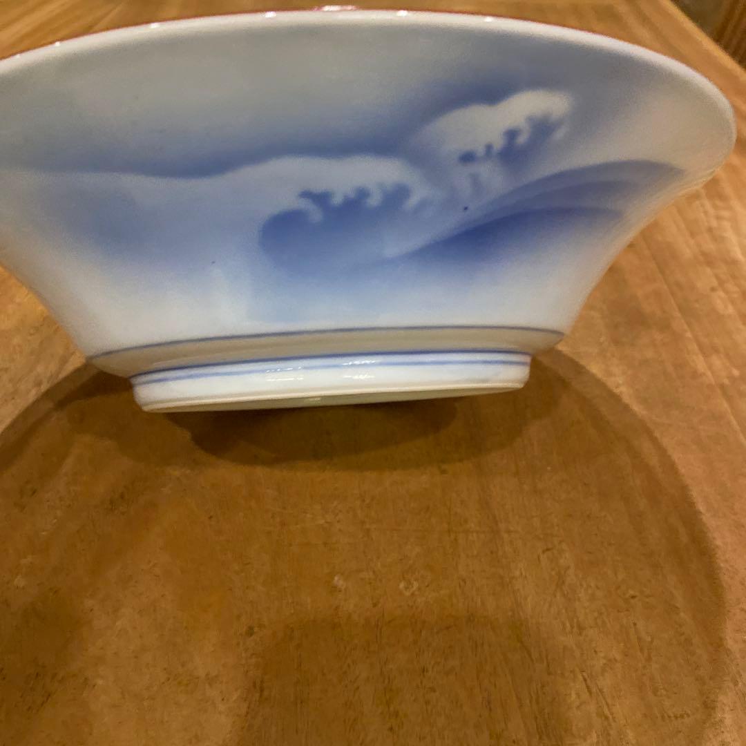 深川製磁青海宝船皿