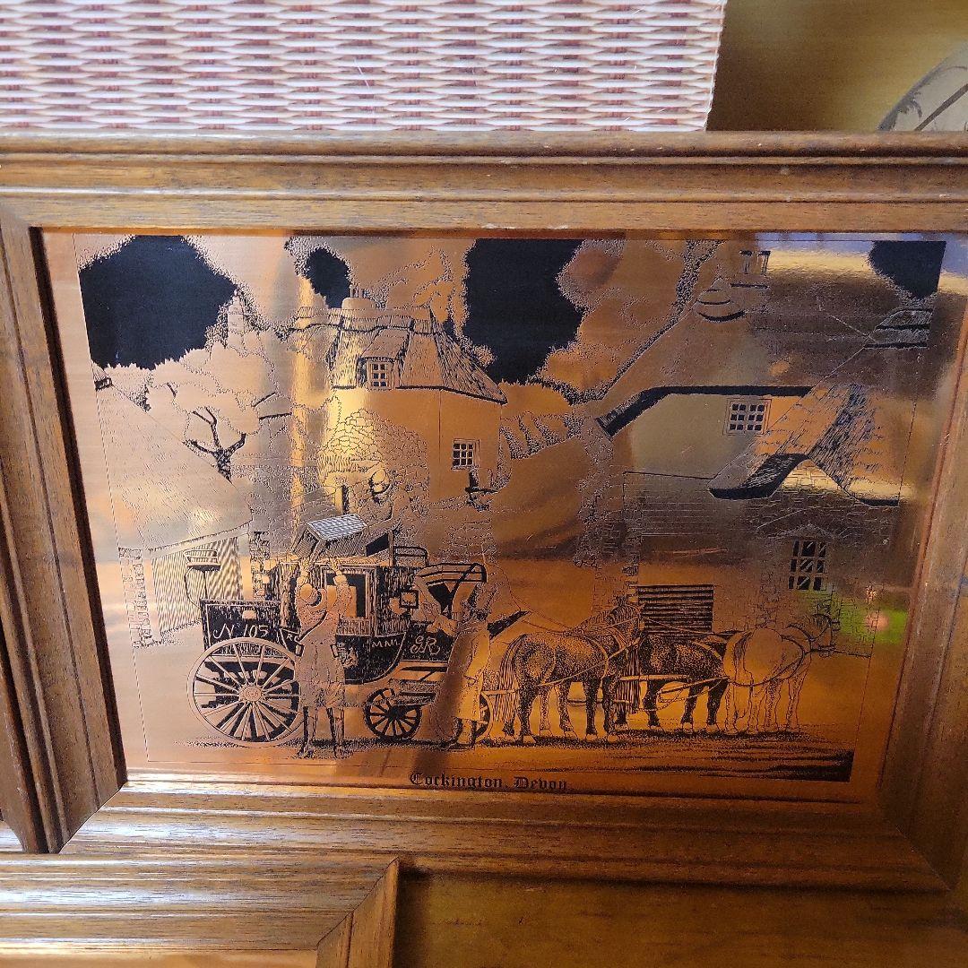 【レア】イギリス製 銅板画 3点まとめ売り アンティーク レトロ