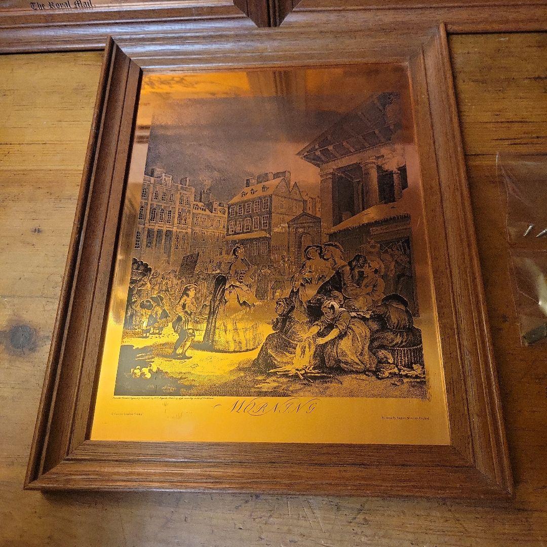 【レア】イギリス製 銅板画 3点まとめ売り アンティーク レトロ