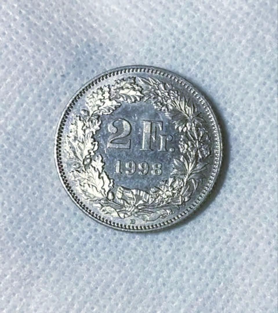 1998年スイス　2Fr. 2フラン 金貨銀貨 記念記念メダルプルーフ