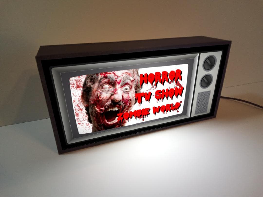 ホラー TV ショウ ゾンビ 殺人 映画 ビデオ 看板 置物 雑貨 ライトBOX