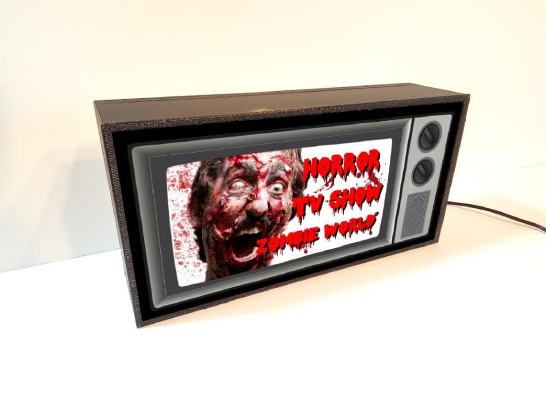 ホラー TV ショウ ゾンビ 殺人 映画 ビデオ 看板 置物 雑貨 ライトBOX