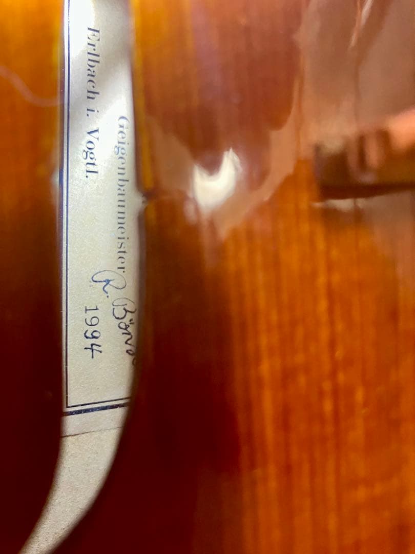 REINHARD BONSCHラインハルト・ベンシュ4/4バイオリン1994年製