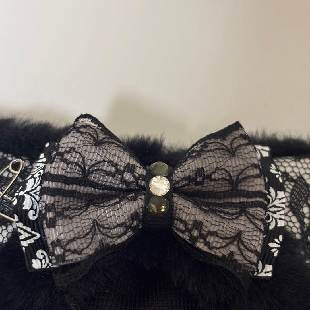 ぬい服 10cm セット売り販売 十字架チャーム付きゴスロリパンク黒猫★