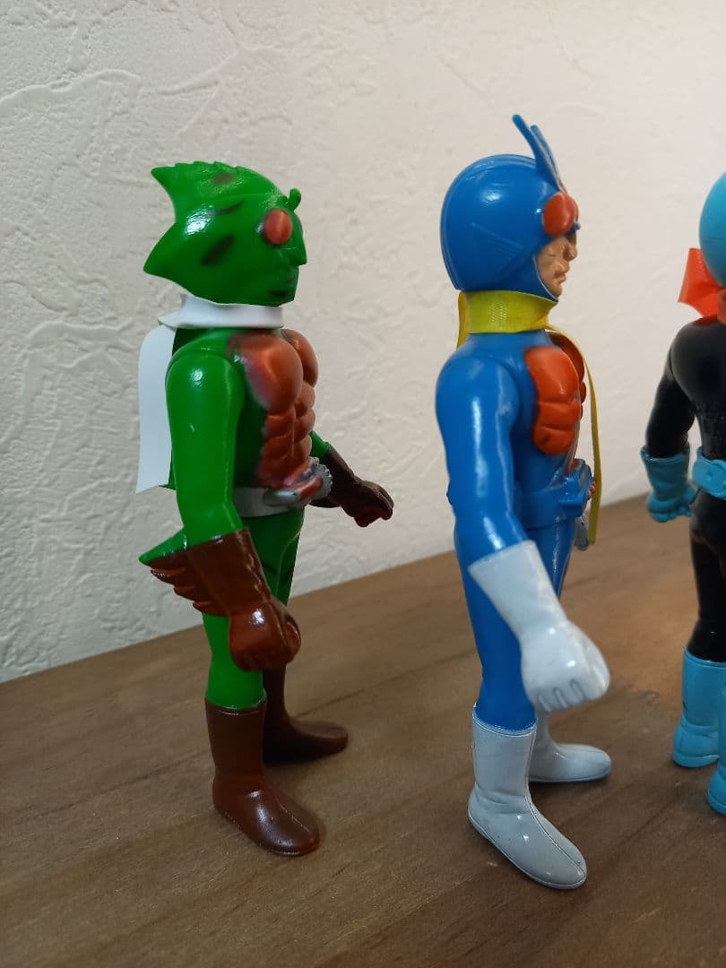 美品ポピー仮面ライダー ソフビ 4体セット