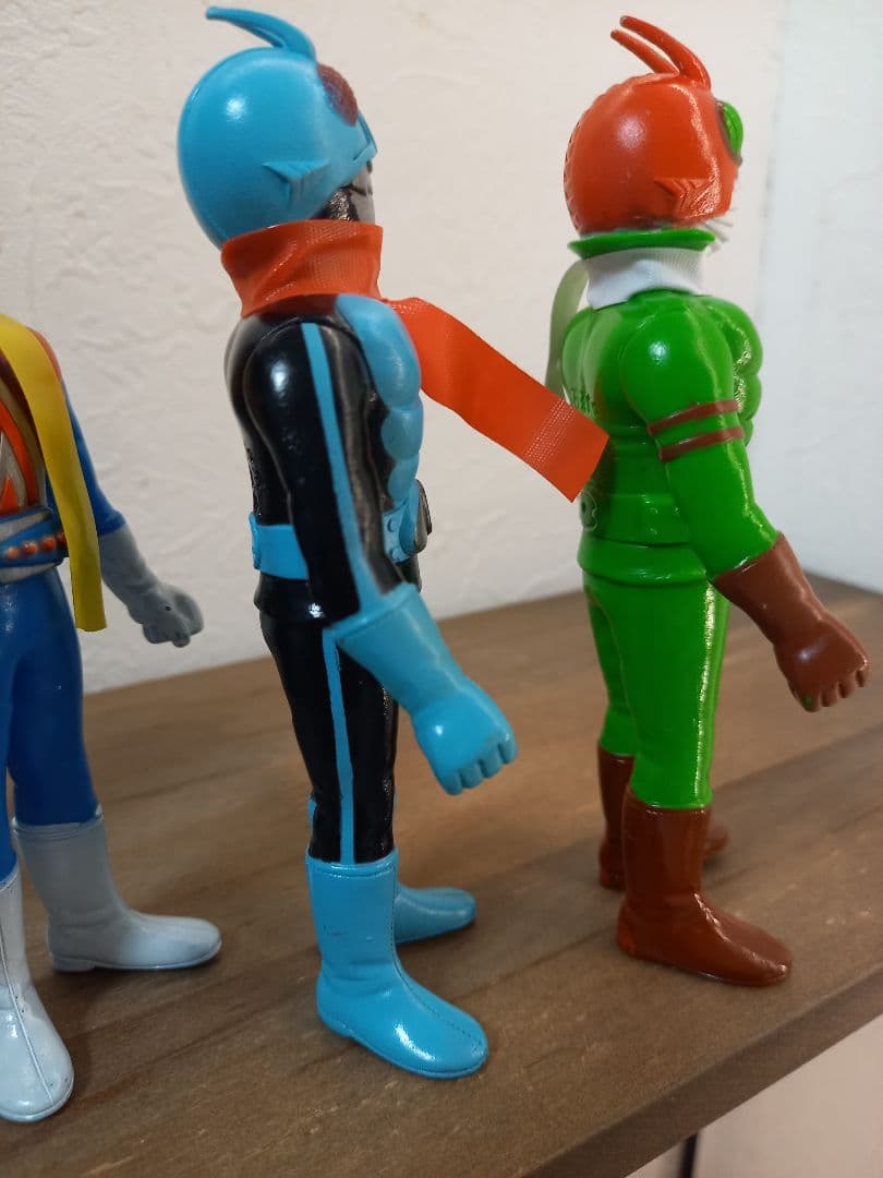 美品ポピー仮面ライダー ソフビ 4体セット