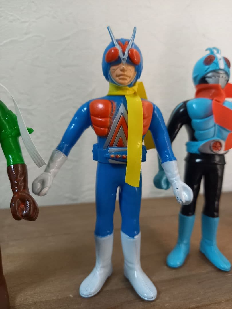 美品ポピー仮面ライダー ソフビ 4体セット