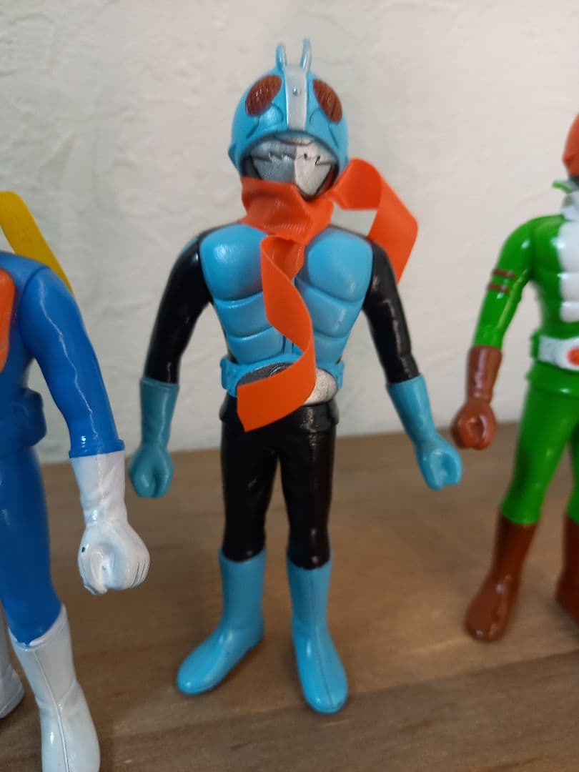 美品ポピー仮面ライダー ソフビ 4体セット