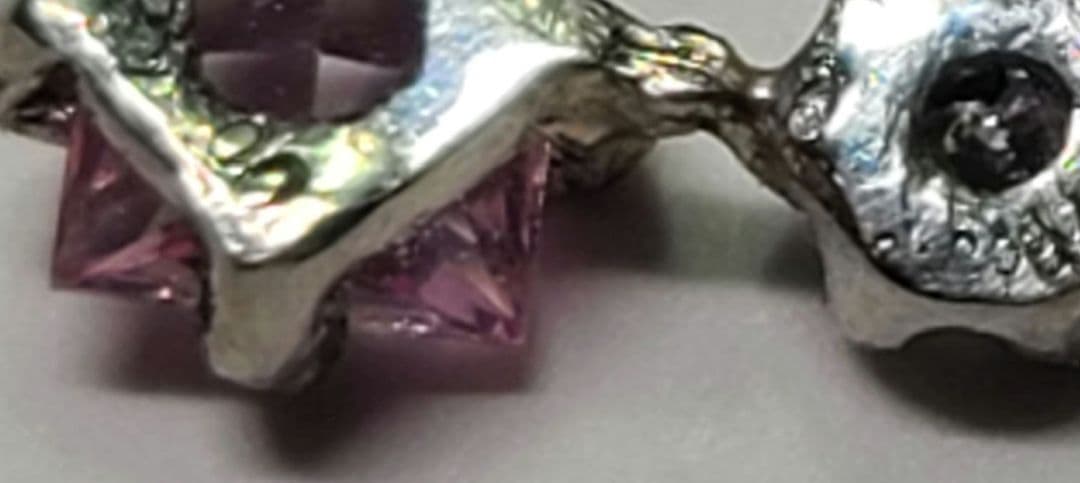 美しいピンクの共演!!★パパラチアサファイア&ピンクダイヤモンドPt900★