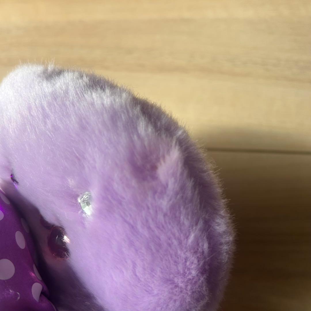 ミッキー風耳付き帽子 紫色