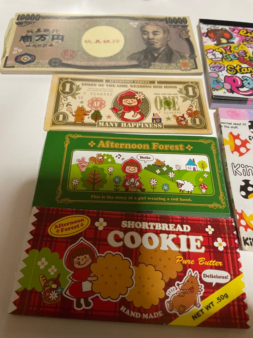 平成レトロ　メモ帳セット　ロックドクロ　うさぎ　くま　きのこ　赤ずきん