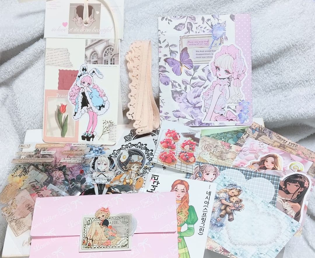 おすそ分けファイル　ボックス　ジュエリー　デコボールペン　デコピンセット　シール