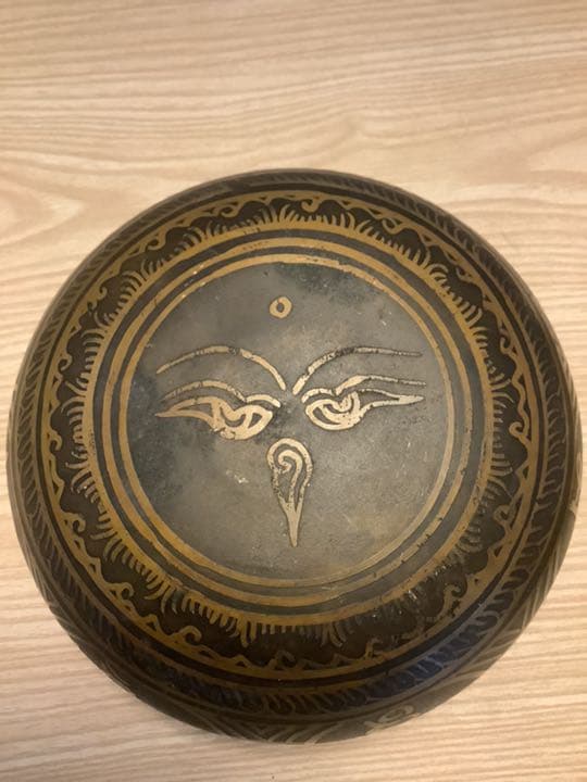 《 チベット密教　新品 》 シンギングボウル　梵字　六字真言　3点セット　u22